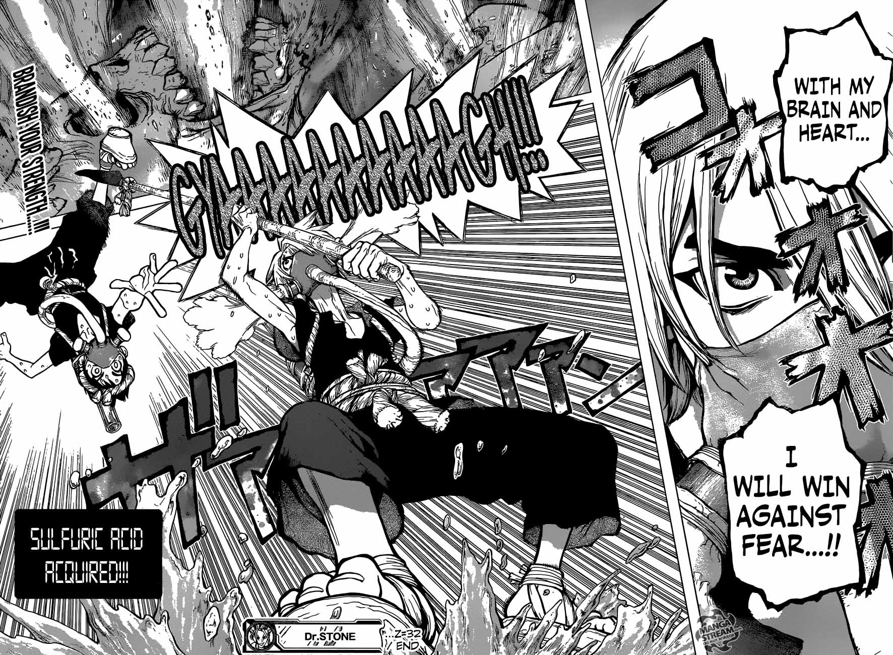 Dr. Stone Manga Chapter 32 page 16 - Brains & Heart