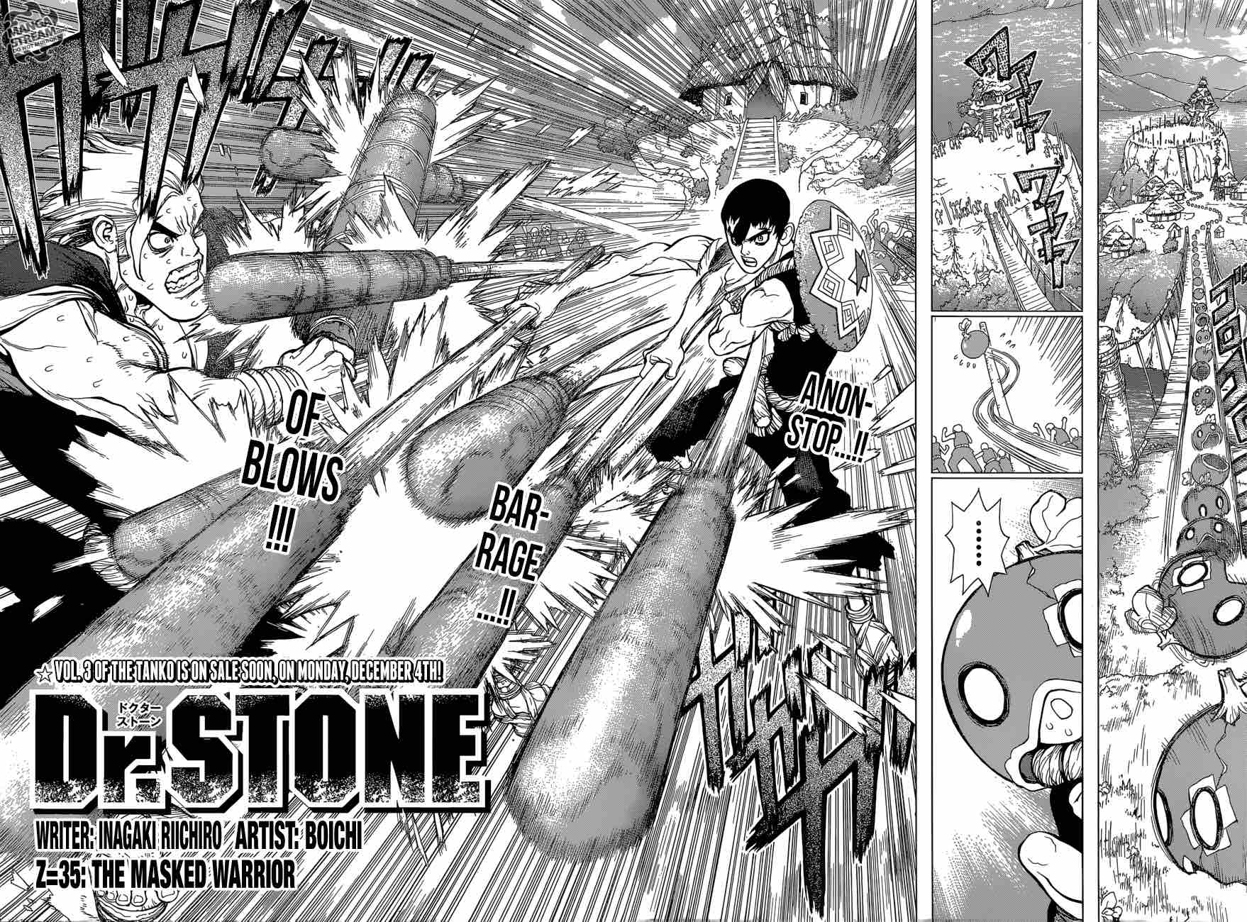 Dr. Stone Manga Chapter 35 page 2 - The Masked Warrior