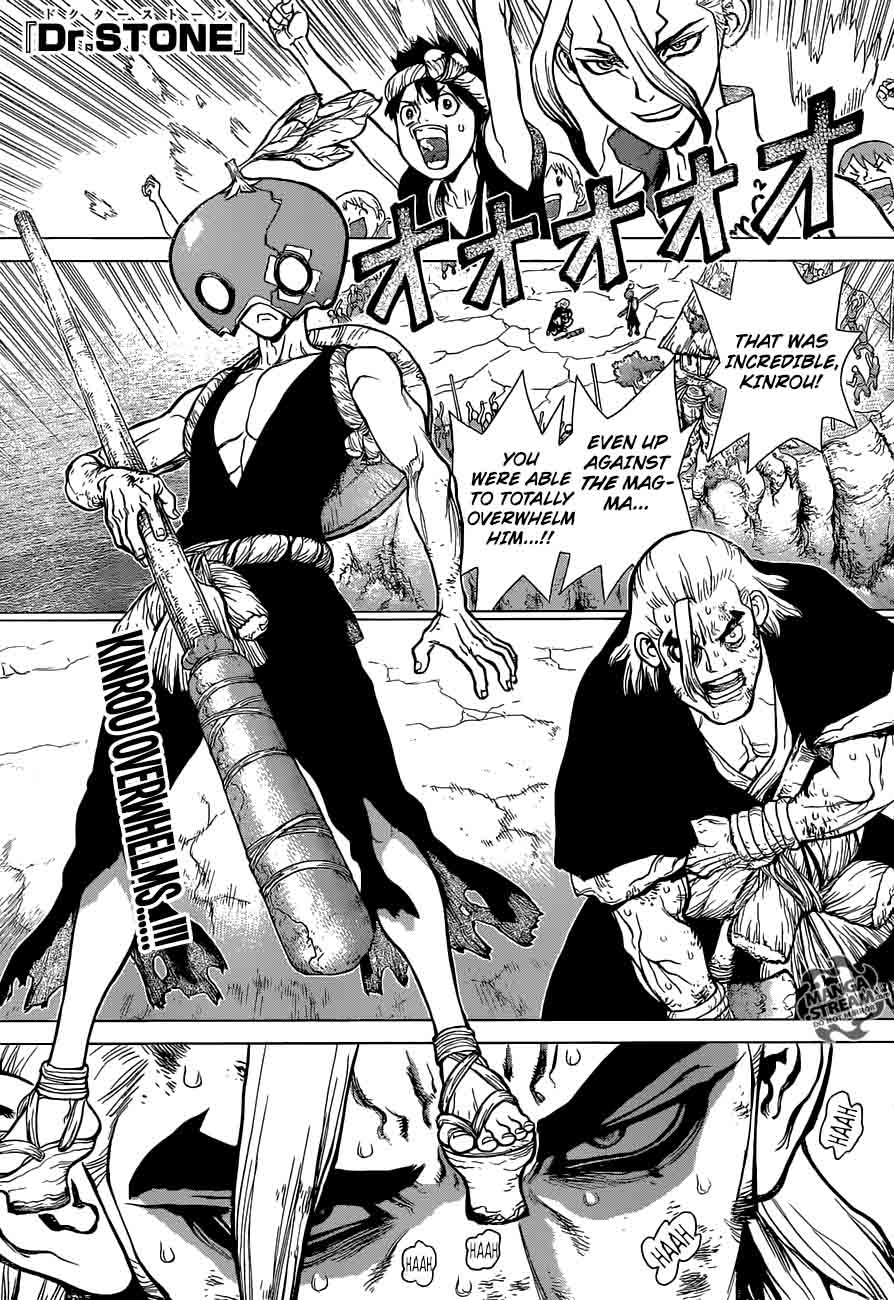 Dr. Stone Manga Chapter 36 page 1 - Kinro and Ginro
