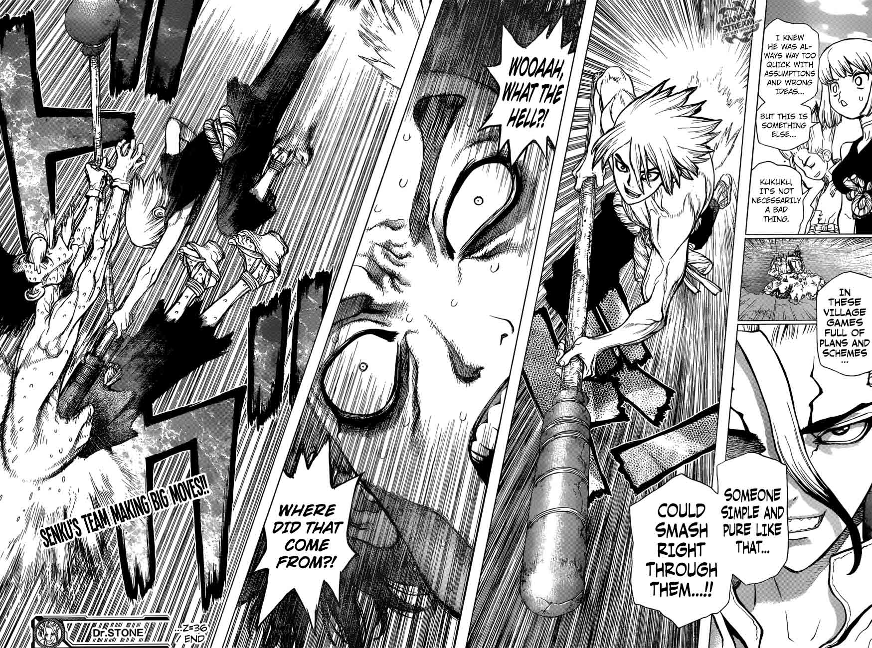 Dr. Stone Manga Chapter 36 page 18 - Kinro and Ginro