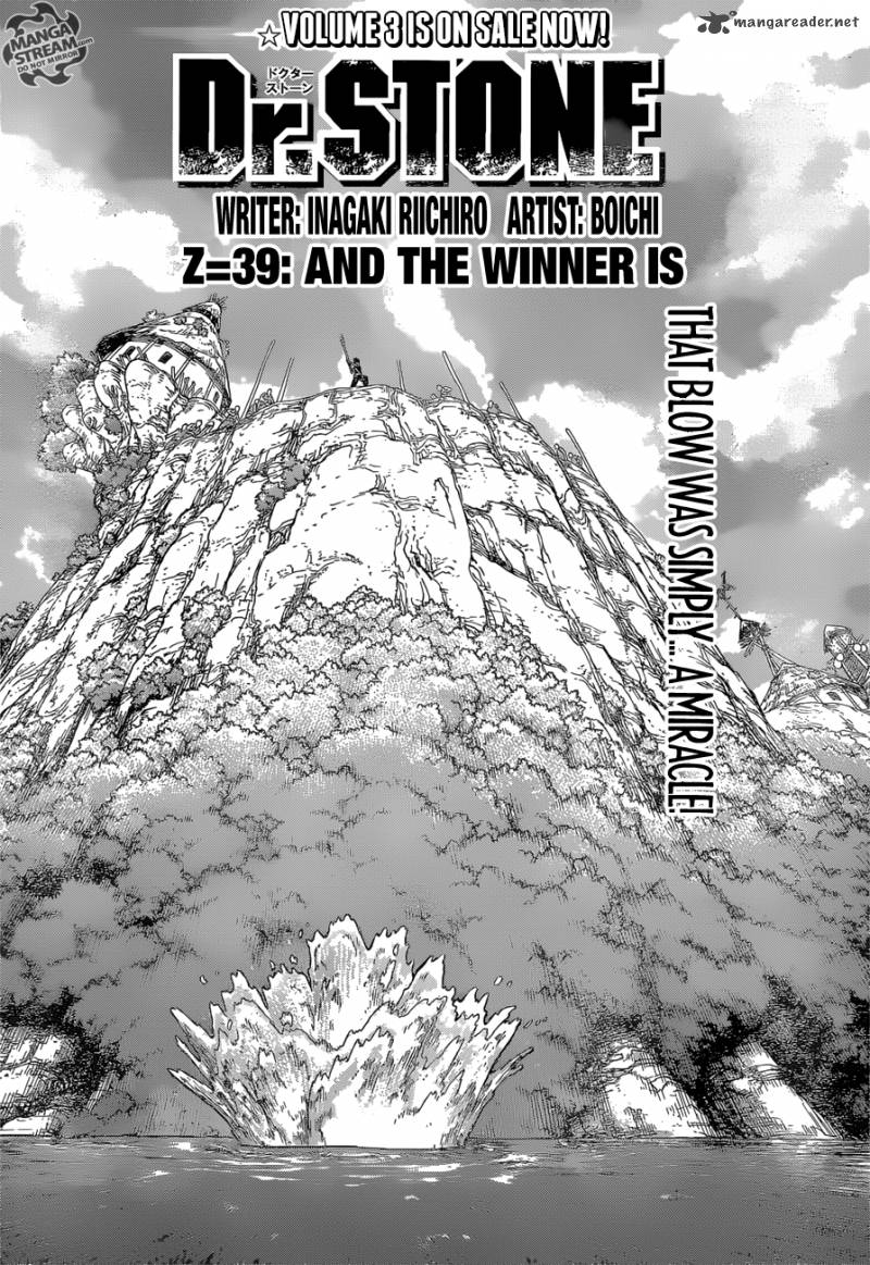 Dr. Stone Manga Chapter 39 page 3 - And the Winner is...