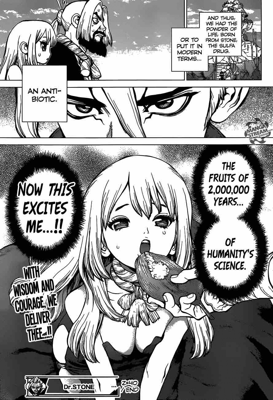 Dr. Stone Manga Chapter 40 page 20 - Two Million Years in the Making