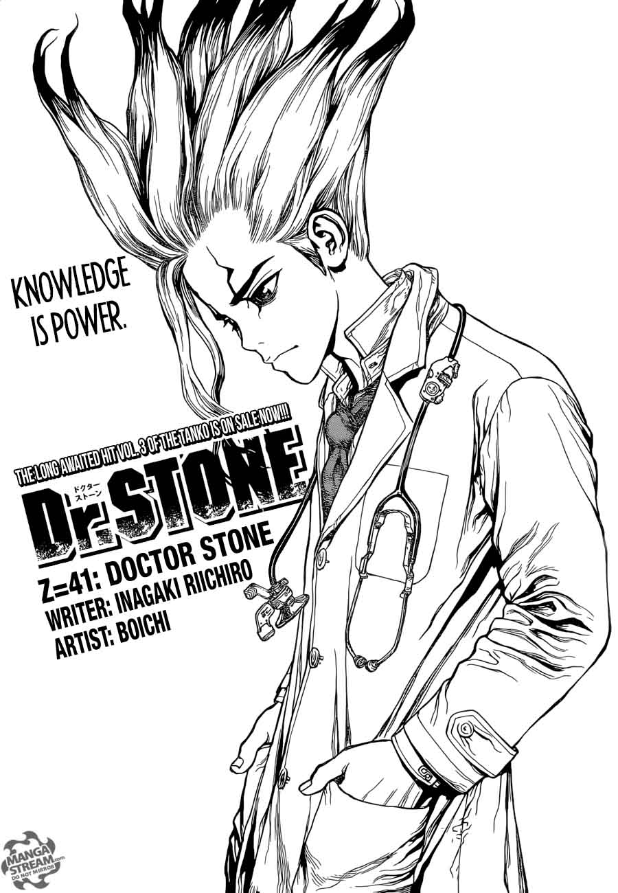 Dr. Stone Manga Chapter 41 page 1 - Doctor Stone