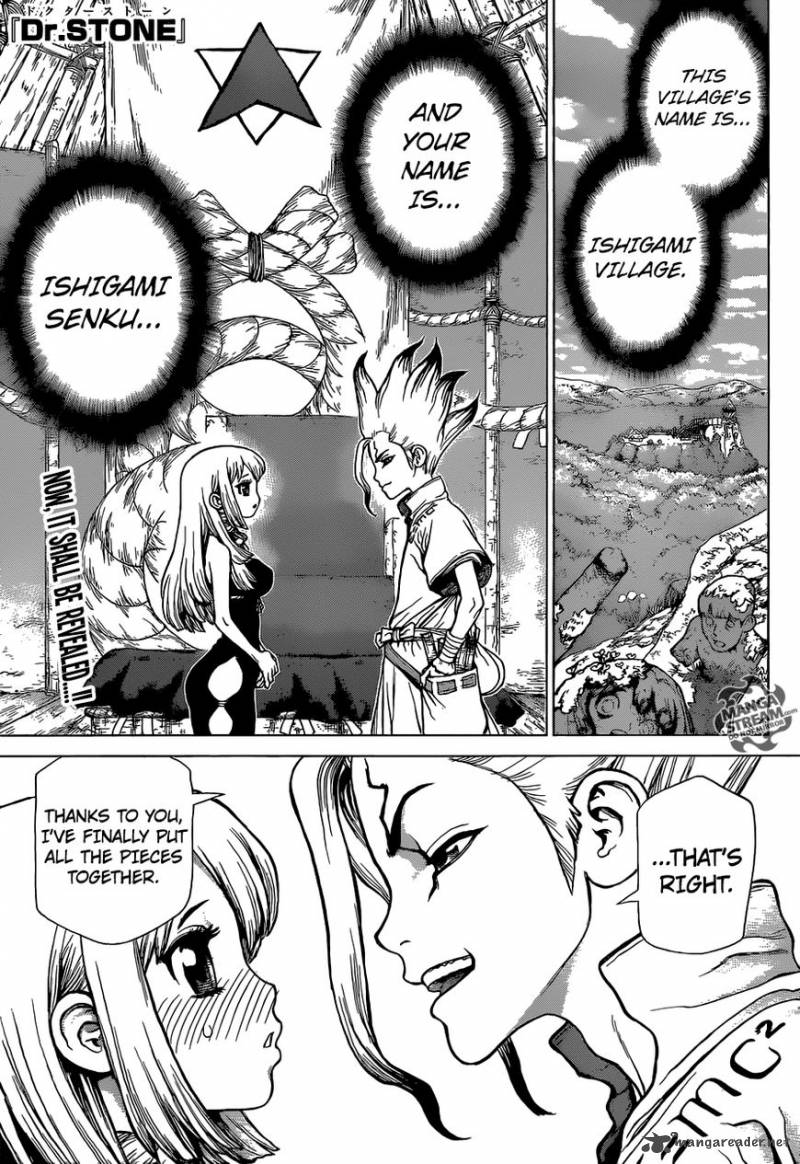 Dr. Stone Manga Chapter 43 page 1 - Humanity's Final Six