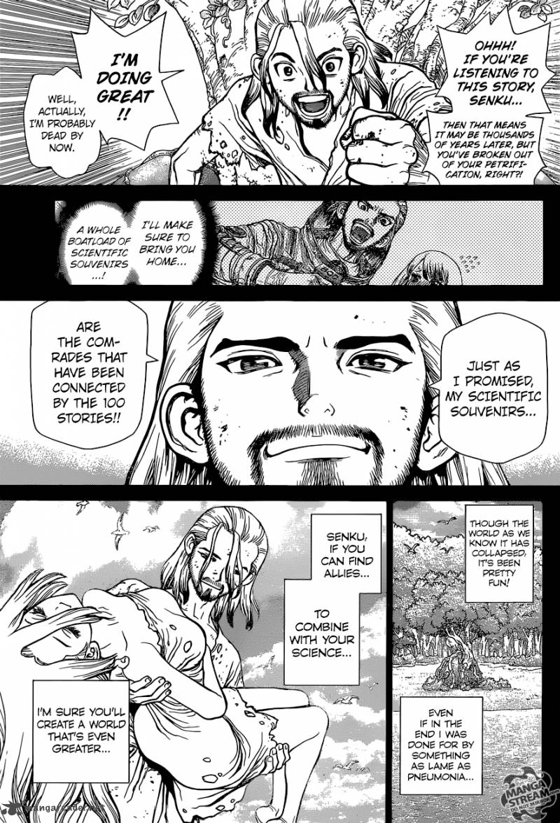 Dr. Stone Manga Chapter 45 page 11 - Epilogue of Part 1 (End of Part 1)