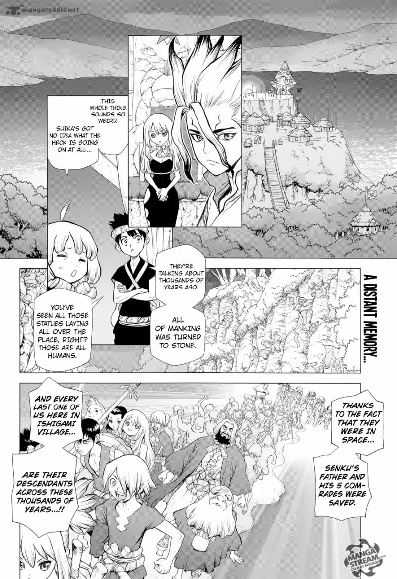 Dr. Stone Manga Chapter 45 page 2 - Epilogue of Part 1 (End of Part 1)