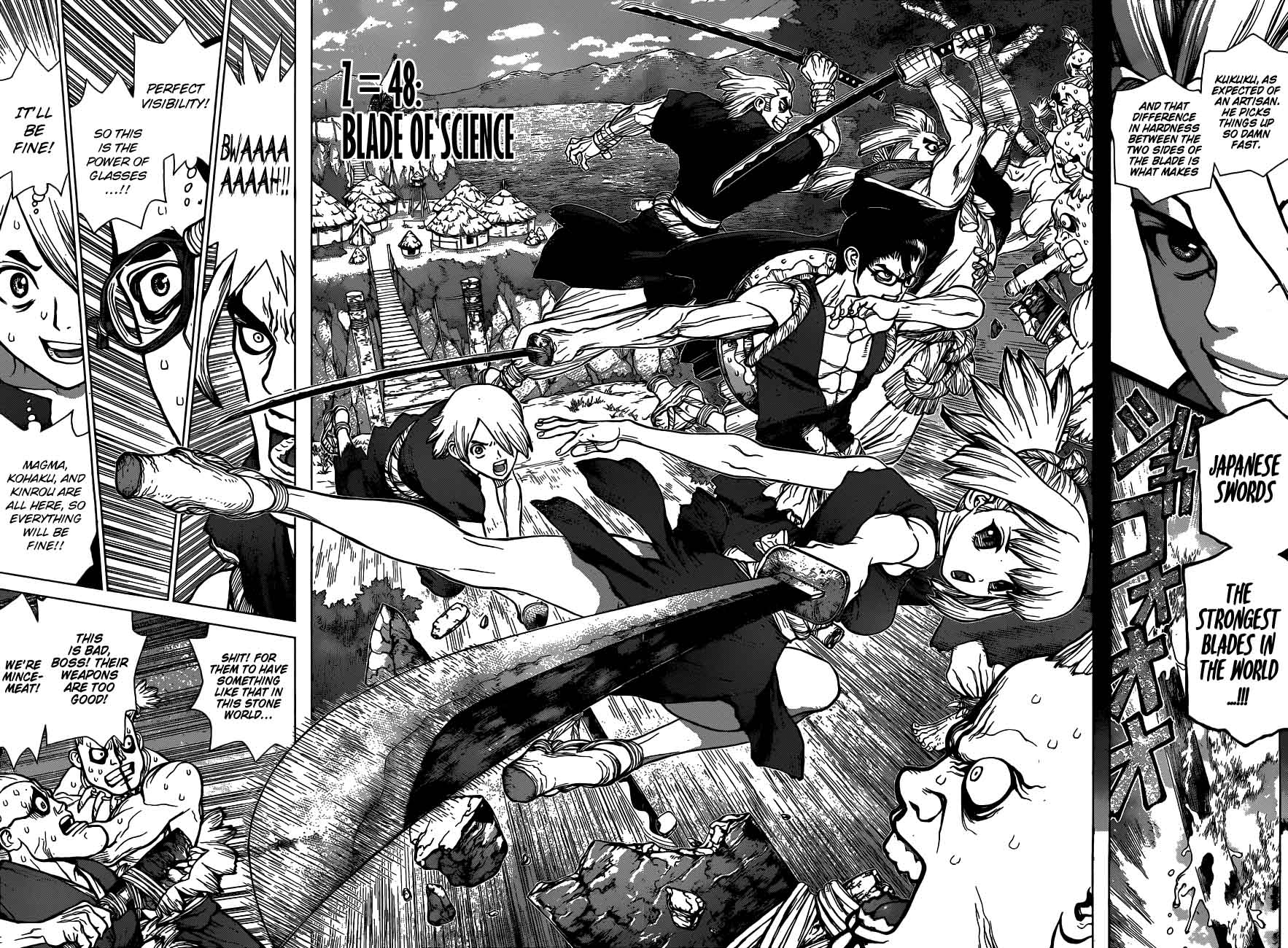 Dr. Stone Manga Chapter 48 page 4 - Blade of Science