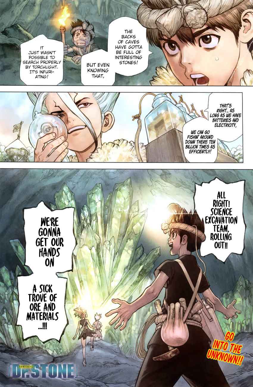 Dr. Stone Manga Chapter 54 page 1 - Flickering Blue Jewel