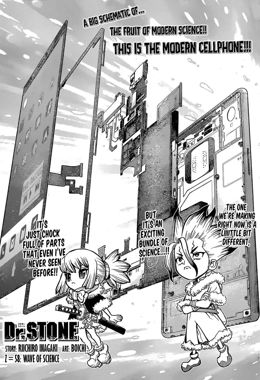 Dr. Stone Manga Chapter 58 page 1 - Wave of Science