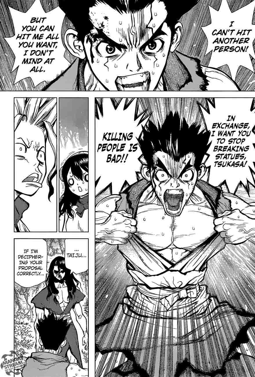 Dr. Stone Manga Chapter 6 page 10 - Taiju Vs. Tsukasa