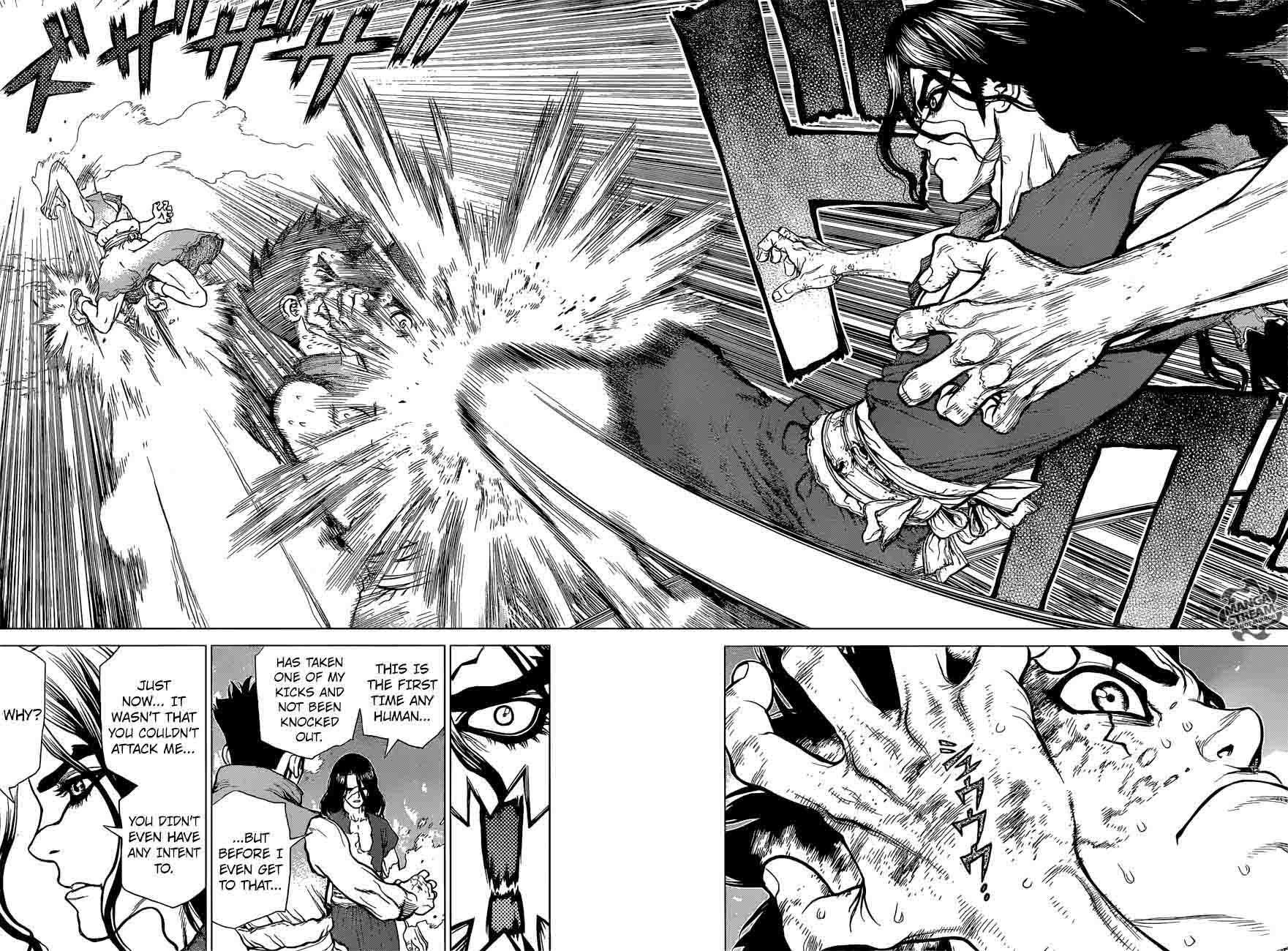 Dr. Stone Manga Chapter 6 page 9 - Taiju Vs. Tsukasa