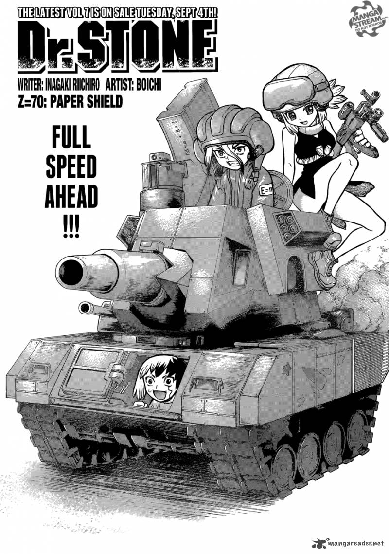 Dr. Stone Manga Chapter 70 page 3 - Paper Shield