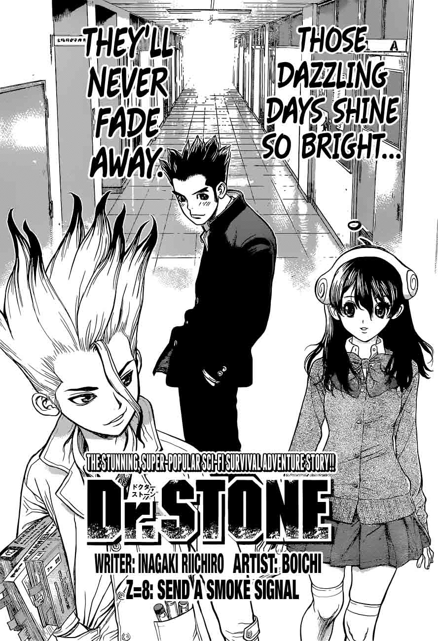 Dr. Stone Manga Chapter 8 page 4 - Raise the Smoke Signal
