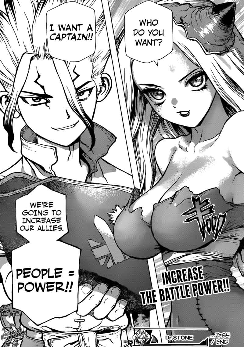 Dr. Stone Manga Chapter 84 page 18 - People = Power