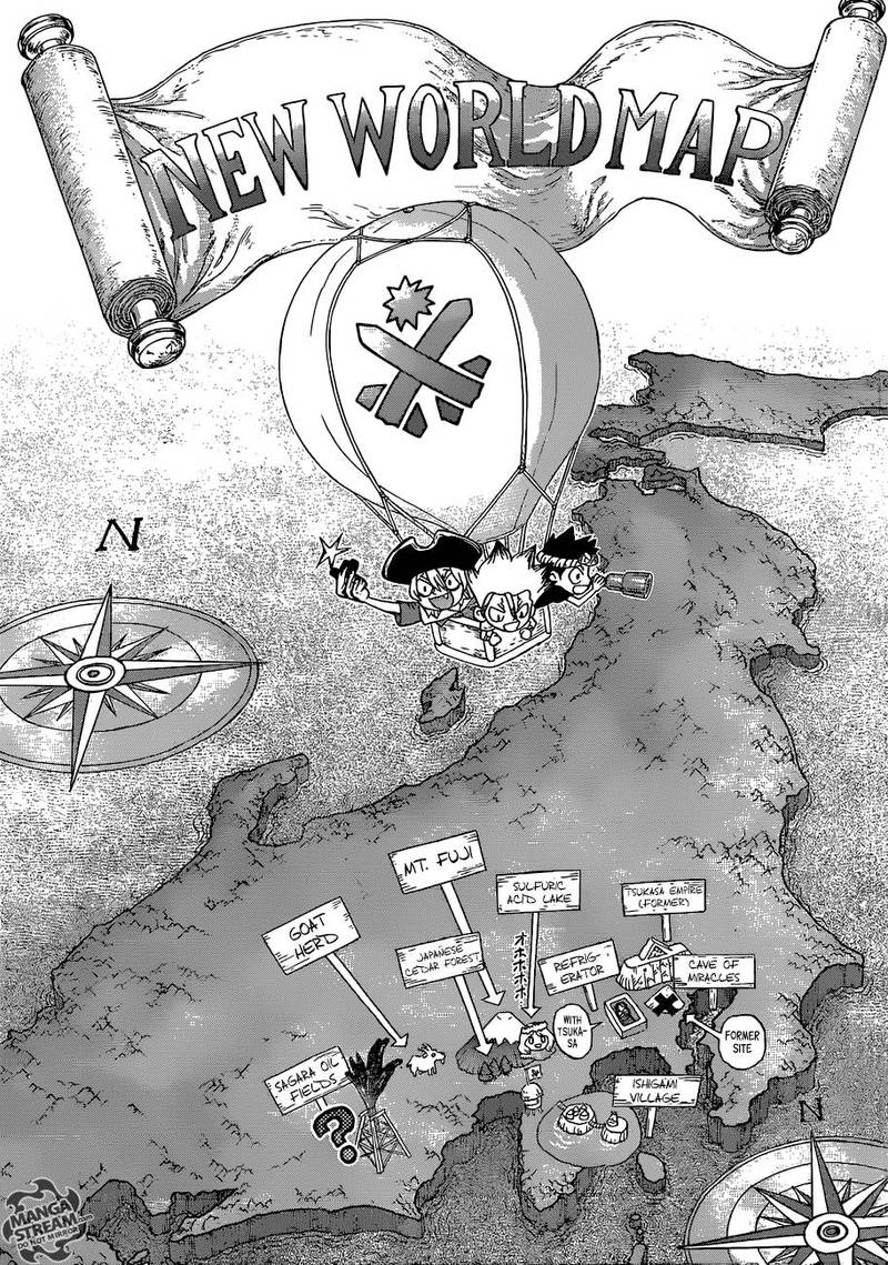 Dr. Stone Manga Chapter 90 page 10 - New World Map
